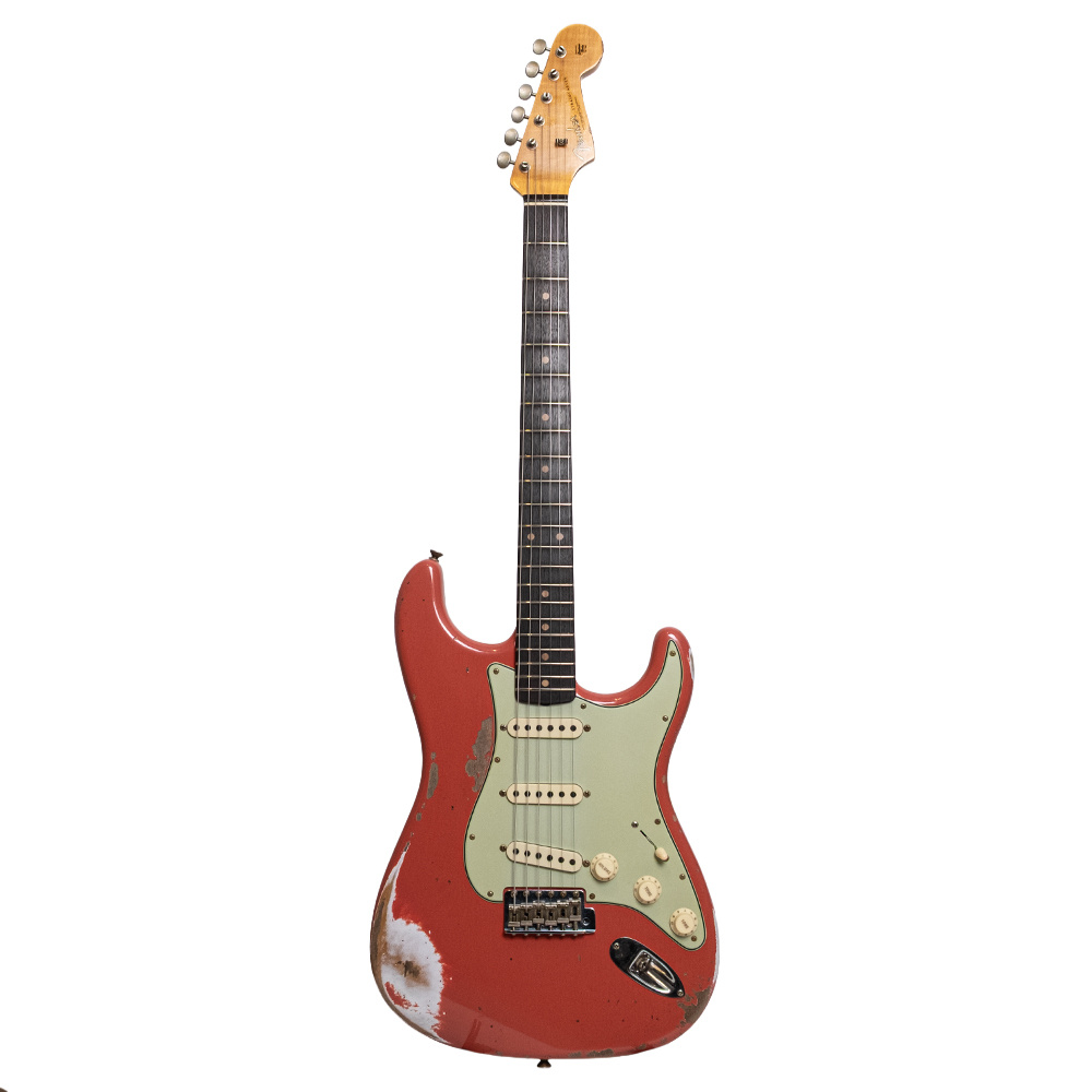 Fender Custom Shop 1962 Stratocaster Heavy Relic Gülağacı Klavye Tahitian Coral Elektro Gitar